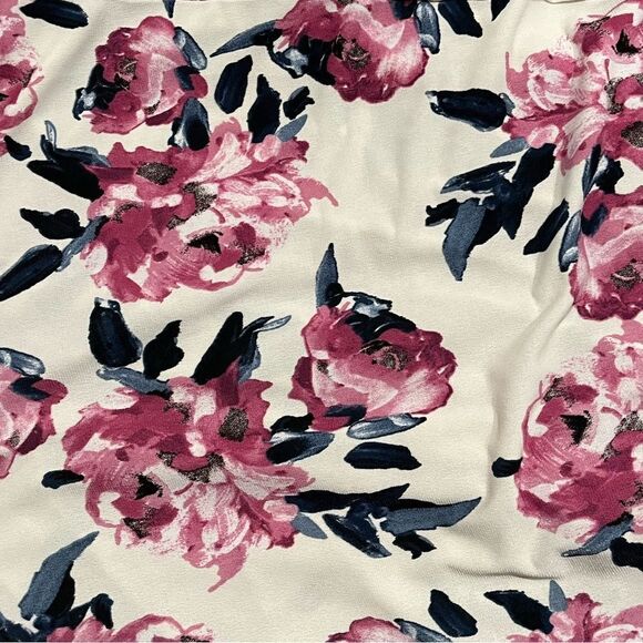 Peach Love California Romper Duster Back Floral Pattern Sleeveless Pink White M - Picture 6 of 9